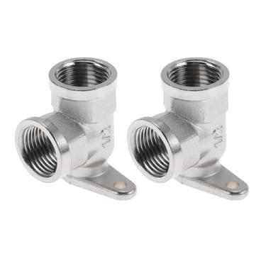 Imagem de REPAIROCK Acessórios para tubos galvanizados de cobre 1/5.1 cm fêmea dupla rosca cotovelo 4,5 cm 2 peças