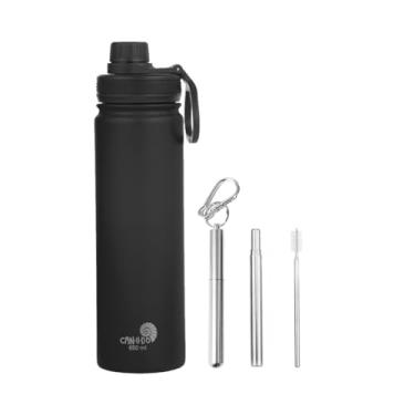 Imagem de Garrafa Térmica de Inox Trilha 650ml + Canudo Retrátil Inox