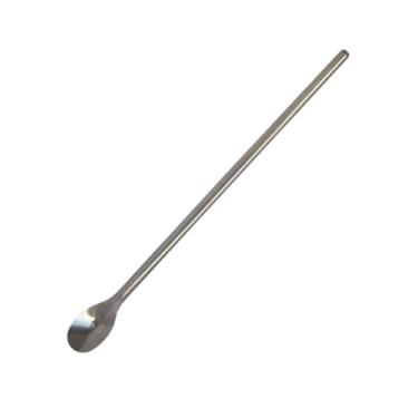 Imagem de Colher Para Suco Drinks E Coquetel 30 Cm Em Aço Inox Misturadora Bailarina Prata Longa