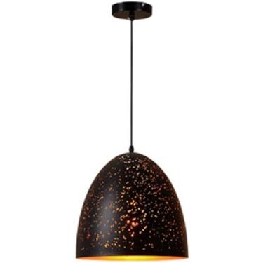 Imagem de Lustre Moderno Industrial Gravura Oco Pingente Luz Marroquino Turco Poroso Árabe Lustre Teto Pendurado Luminária Para Cozinha Ilha Restaut Foyer Bar Loja Fazenda, One Color, C-30 * 32CM