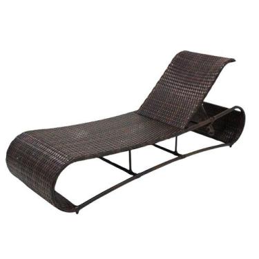 Imagem de Espreguiçadeira em Alumínio e Fibra Sintética Encosto Reclinável 5 Pos