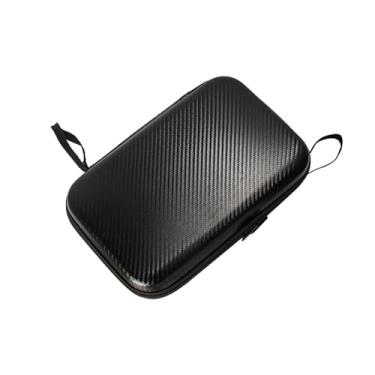 Imagem de Dynwave Protetor de raquete de tênis de mesa resistente a quedas com rede de malha com zíper, bolsa de transporte para treinamento de raquete e bolas, Preto