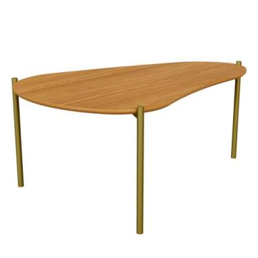 Imagem de Mesa de Centro Para Sala de Estar Orgânica Industrial 90cm Hagar D03 F