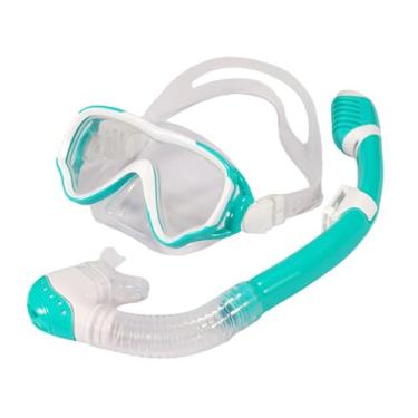 Imagem de RNXRZANK Conjunto de Snorkel para Crianças, Máscara de Mergulho com Proteção Nasal E Bocal de Silicone para Atividades Aquáticas