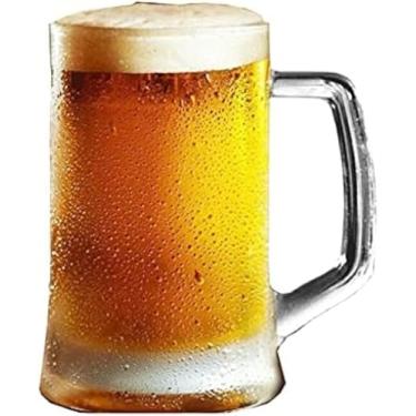 Imagem de Caneca De Cerveja Grande E Grossa, Conjunto De Canecas De Cerveja Clássicas, Canecas De Cerveja Com Alças, Canecas De Cerveja De Vidro, Copos De Cerveja Congeláveis, Caneca De Cerveja, 395ML