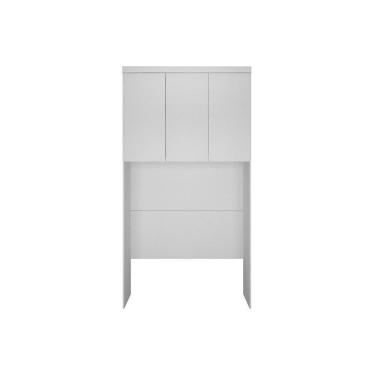 Imagem de Modulado De Quarto Armário Ponte Aéreo Solteiro Rizon-linea C- 3 Portas Neve - Novo Horizonte