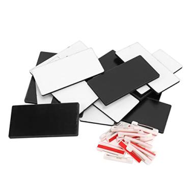 Imagem de Semme 16pcs Nomes Em Branco Crachás, Material Mdf Diy Making Name Badg, Tags de Nomes Reutilizáveis ​​portáteis Compactos para a Escola
