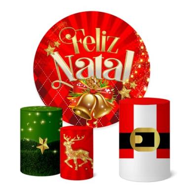 Imagem de Trio Capas Cilindro + Painel Sublimado 1,50m Natal (K1NAT077)