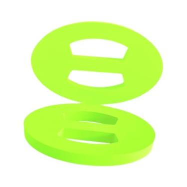 Imagem de IEUDNS 2 peças de flutuador de mão para natação, placa flutuante oval, prancha flutuante profissional para natação, para nadadores e crianças, Luz Verde