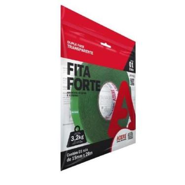 Imagem de Fita Dupla Face Massa Acrílica XT100 Transparente 15mmX20m - Adere