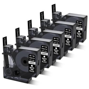 Imagem de Substituição de fita de etiqueta Freshworld para Dymo D1 45021 12mm