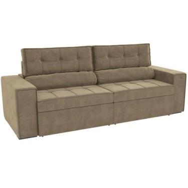 Imagem de Sofá Lanus 250cm Retrátil e Reclinável S147N-2 Kappesberg, Bege