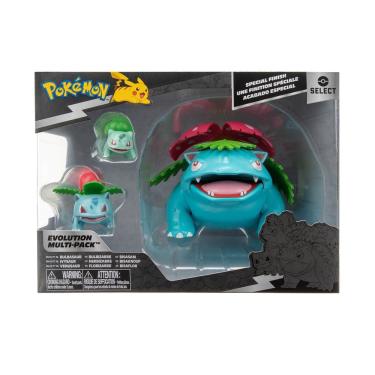 Imagem de Pokemon Pack De Evolução 3 Bonecos Bulbasauro, Ivysaur E Venusaur