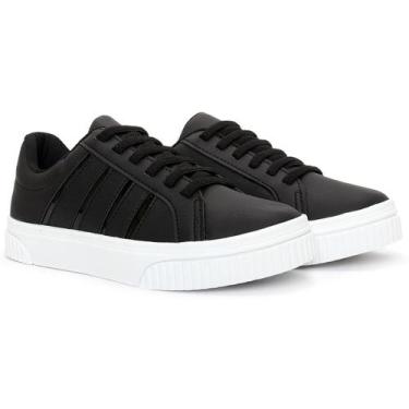 Imagem de Tênis Feminino Casual Academia Treino Estiloso BF Shoes, 36, Preto