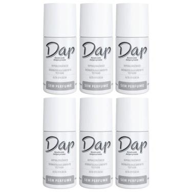 Imagem de Kit 6 Desodorante Masculino Feminino S/ Perf RollOn Dap 55ml, SEM PERF