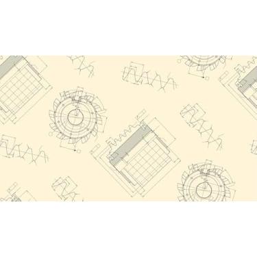 Imagem de Quadro Decorativo com Estampa Mechanical Engineering Drawings Light Cutting Tools 30 x 30 Papel 3 unidades