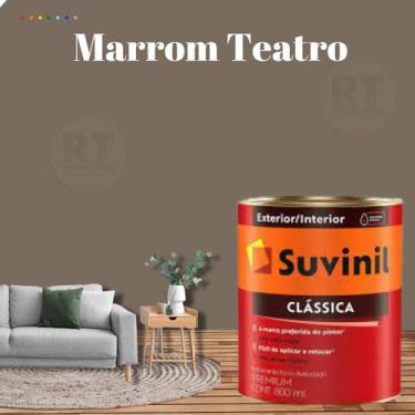 Imagem de Tinta Para Parede Marrom Suvinil Clássica Premium Antimofo 800ml, Marr