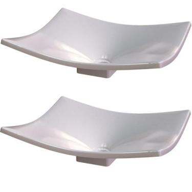 Imagem de Kit 02 Cubas de Apoio Para Banheiro Lavabo C01 Folha F44 Bege - Lyam D