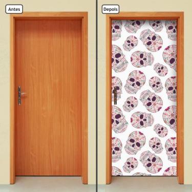 Imagem de Adesivo Decorativo de Porta - Caveira Mexicana - 519cnpt - Allodi