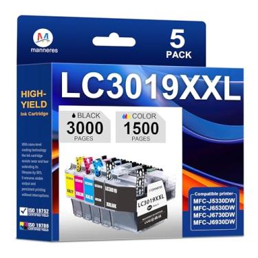 Imagem de LC3019XXL Cartuchos de tinta de substituição para Brother LC3019-XXL LC3019 Funciona com MFC-J5330DW MFC-J6530DW MFC-J6730DW MFC-J6930DW 5-Pack 2Black/1Cyan/1Magenta/1Yellow LC3019 XXL Tinta de alto