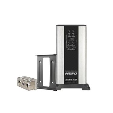 Imagem de Power Acoustik Amplificador Classe D de 4 canais – Amplificador subwoofer de 3000 watts para áudio de carro, compacto e elegante com aumento de graves variáveis e proteção de sinal