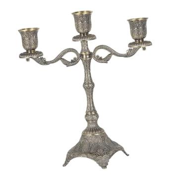 Imagem de Generic Castiçal cônico, enfeite de candelabro, suporte de vela para mesa de jantar, ano novo, dia dos namorados, lareira, com 3 Braços