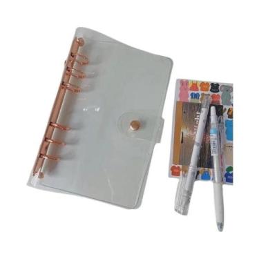 Imagem de Capa De Caderno A6 A5 Com Glitter Rosa Dourado, Diário Brilhante, Plan