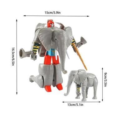 Imagem de Deformação Brinquedo Crianças Simulação Animal Elefante Branco Modelo 