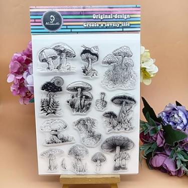 Imagem de Alinacutle 1 álbum de recortes e carimbos transparentes de cogumelo para fazer cartões de Natal e diário de scrapbook DIY (carimbo ZS2513)