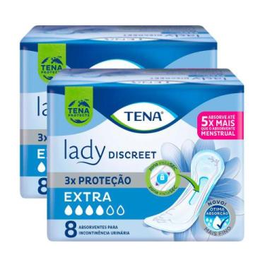 Imagem de Kit 2 Absorvente para Incontinência Urinária Tena Lady Discreet Extra 