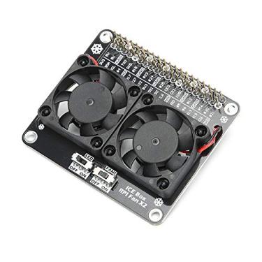 Imagem de aqxreight Ventilador de Resfriamento para Tábua de Expansão de Dissipador de Calor Com Luz de Luz LED e Ventiladores de Refrigeração Dupla