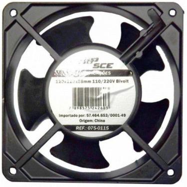 Imagem de Cooler Chip SCE 120x120x38mm Bivolt (110/220) sem Rolamento 075-0115