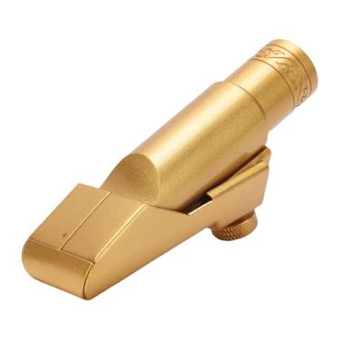 Imagem de LiebeWH E Bocal de Saxofone Alto Flat Alto Bocal Matte Gold Com Tampa Deslizante, Bocal de Sax de Latão Profissional para Som Aprimorado