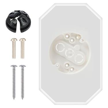 Imagem de KTZCTPCA Kit de bloco de montagem de tapume, kit de montagem de lâmpada de tapume vertical fácil de instalar, bloco de montagem de revestimento de plástico, placa de montagem de revestimento para