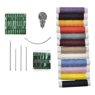 Imagem de Kit Costura Manual Pequenos Reparos 12 Linhas 26 Agulhas - Art House, 