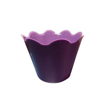 Imagem de Vaso Cachepot Flor - 11cm - Decorações de mesas, Festas, Flores, Datas comemorativas (Roxo)