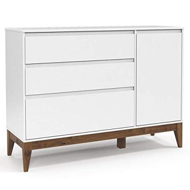 Imagem de Comoda Nature Clean Com Porta Matic Branco Eco Wood 19944 Mdf