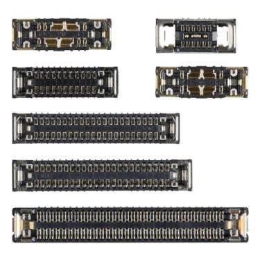 Imagem de Risidamoy Kit de substituição de conexão de soquete de placa-mãe estilo B para iPhone 14 Pro, incluindo porta de carregamento de bateria liga/desliga, soquetes de substituição de sinal amplo angular