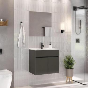 Imagem de Gabinete de Banheiro com Cuba e Espelheira Suspenso 60cm Multimóveis C