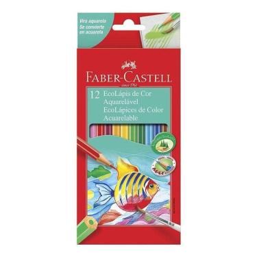 Imagem de Lápis De Cor Ecolápis Aquarelável 120212g 12 Cores - Faber Castell