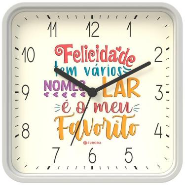 Imagem de Relógio De Parede Eurora Ref: 6596-021 Branco Quadrado Lar