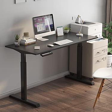 Imagem de Escrivaninha de computador para escritório em casa, mesa elevatória elétrica, estação de trabalho de escritório inteligente, simples, moderna, PC, laptop, mesa de estudo, escrita, 4 cores, mesa de