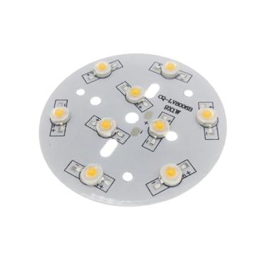 Imagem de 10 peças 1W-36W placa de base de alumínio redonda instalação dissipador de calor 1W diodos LED de alta potência espectro branco quente branco quente vermelho verde azul (9W 78 mm, verde 520 nm)