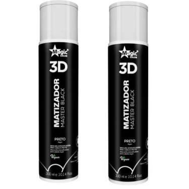 Imagem de Kit 2 Matizador 3D Master Black Preto 300ml Magic Color - wincy