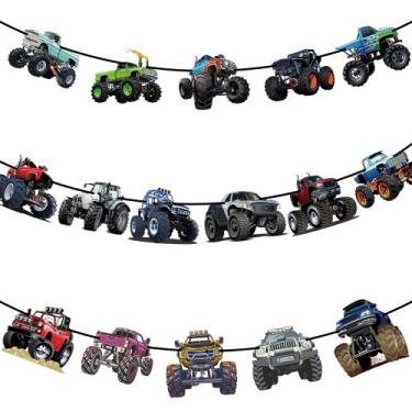 Imagem de Banner de aniversário CupaPlay Monster Truck, decorações de festa