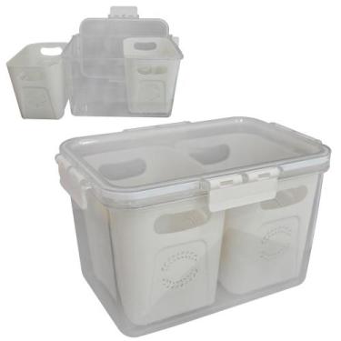 Imagem de Pote Organizador Geladeira 3500ml com Escorredor e Tampa - HOME ART