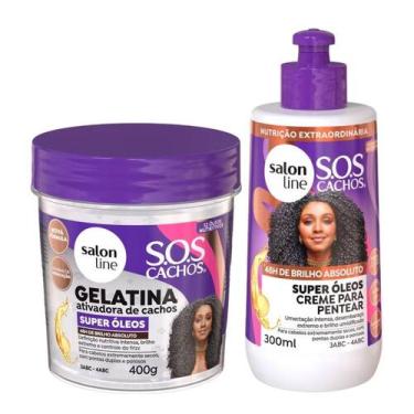 Imagem de Kit Super Óleos com Creme de Pentear 300ml + Gelatina - Brilho Intenso