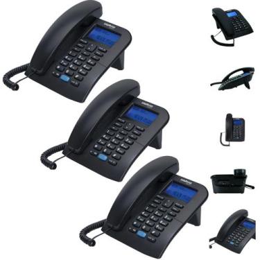 Imagem de 3 Aparelho Telefone Fixo com Fio Intelbras TC 60 ID Viva Voz Identific