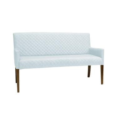 Imagem de Poltrona 2 Lugares Liverpool Tressê PU Sintético Branco - Gran Belo