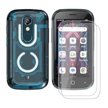 Imagem de Ikiiqii Protetor de tela (pacote com 2) para Unihertz Jelly Star (7,6 cm), dureza 9H vidro temperado HD anti-arranhões, película protetora anti-impressão digital para Unihertz Jelly Star